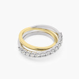 Golden Curve Diamond Band