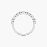 Emerald & Round Diamond Eternity Band