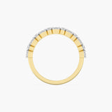 Emerald & Round Diamond Eternity Band