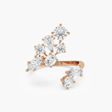 Cluster Bypass Diamond Ring
