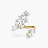 Cluster Bypass Diamond Ring