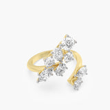 Cluster Bypass Diamond Ring