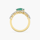 Heartline Emeraldette Ring