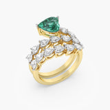 Heartline Emeraldette Ring