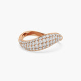 The Pavé Wave Dome Ring