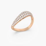 The Pavé Wave Dome Ring