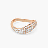 The Pavé Wave Dome Ring