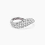 The Pavé Wave Dome Ring