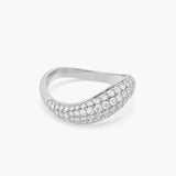 The Pavé Wave Dome Ring