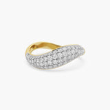 The Pavé Wave Dome Ring