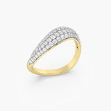 The Pavé Wave Dome Ring