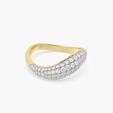 The Pavé Wave Dome Ring