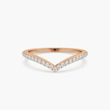 The Curved Chevron Pavé Band