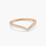 The Curved Chevron Pavé Band