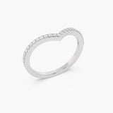 The Curved Chevron Pavé Band