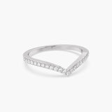 The Curved Chevron Pavé Band