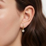 Dancing Diamond Drop Hoops