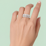 Baguette and Oval Stack Band