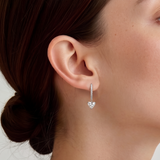 Mini Heart Drop Hoops