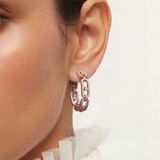 Pavé Link Hoops