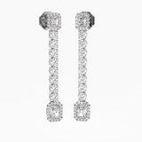 The Emerald Drop Line Earrings