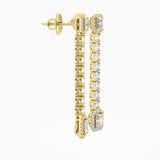 The Emerald Drop Line Earrings