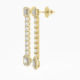 The Emerald Drop Line Earrings
