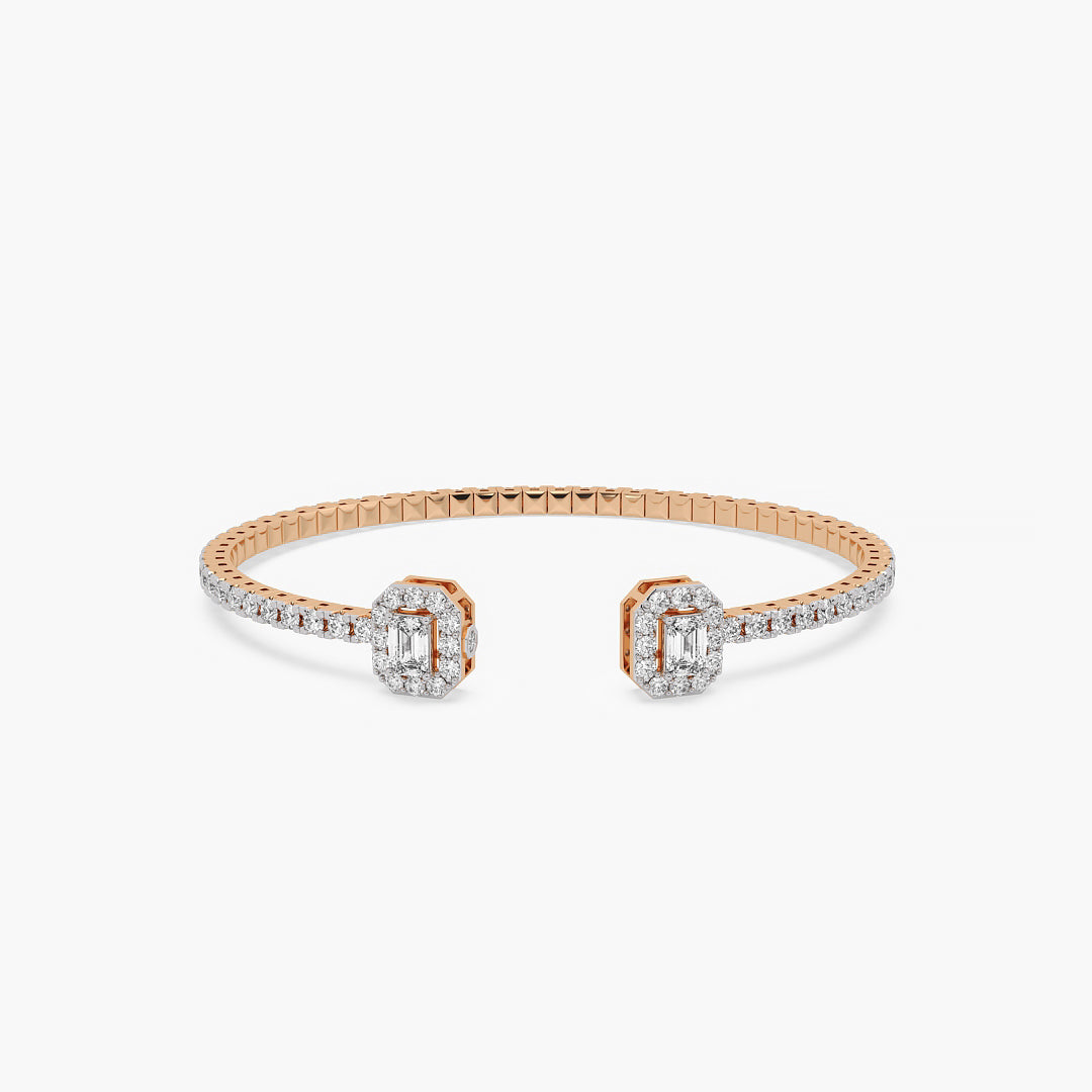 The Emerald Halo Open Cuff