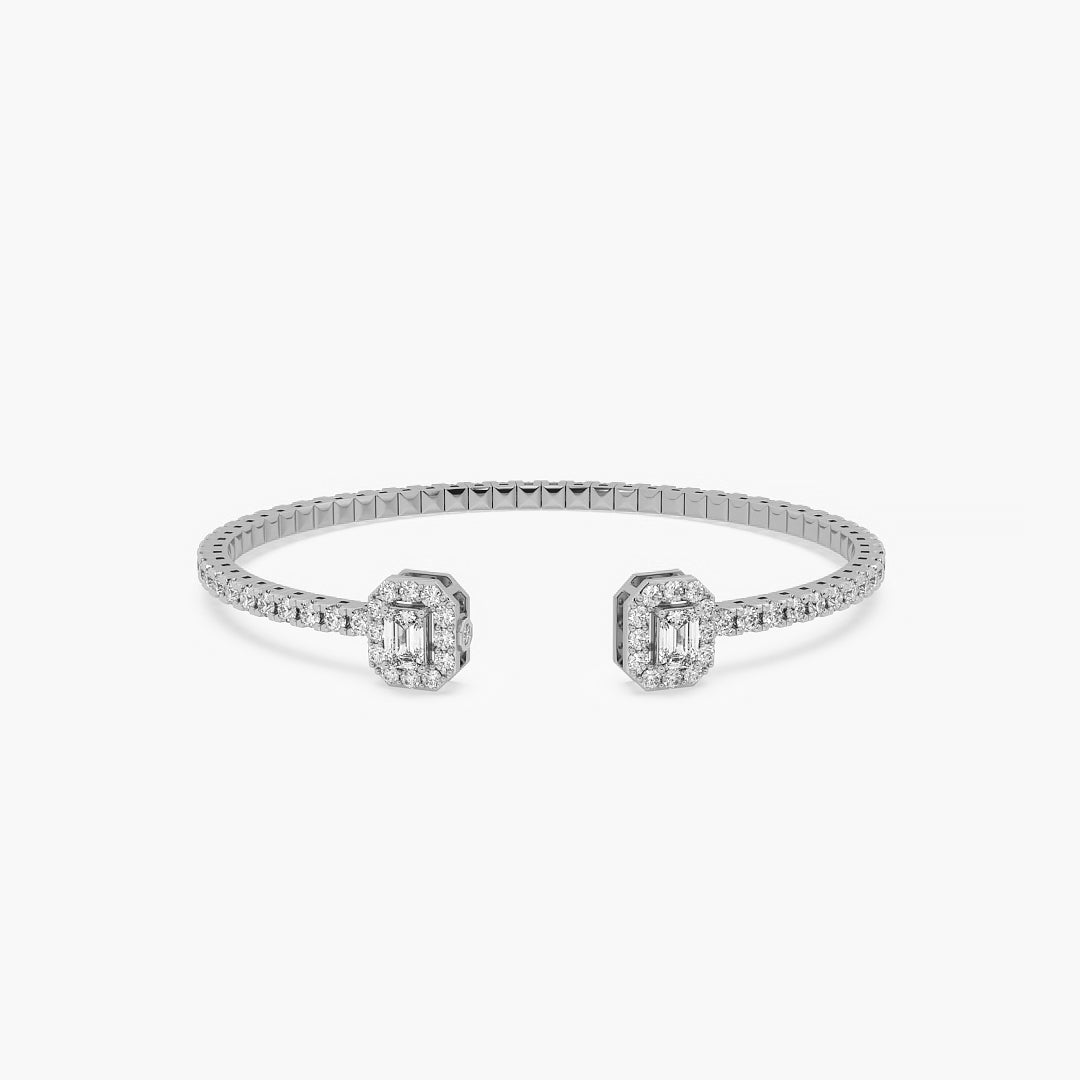 The Emerald Halo Open Cuff