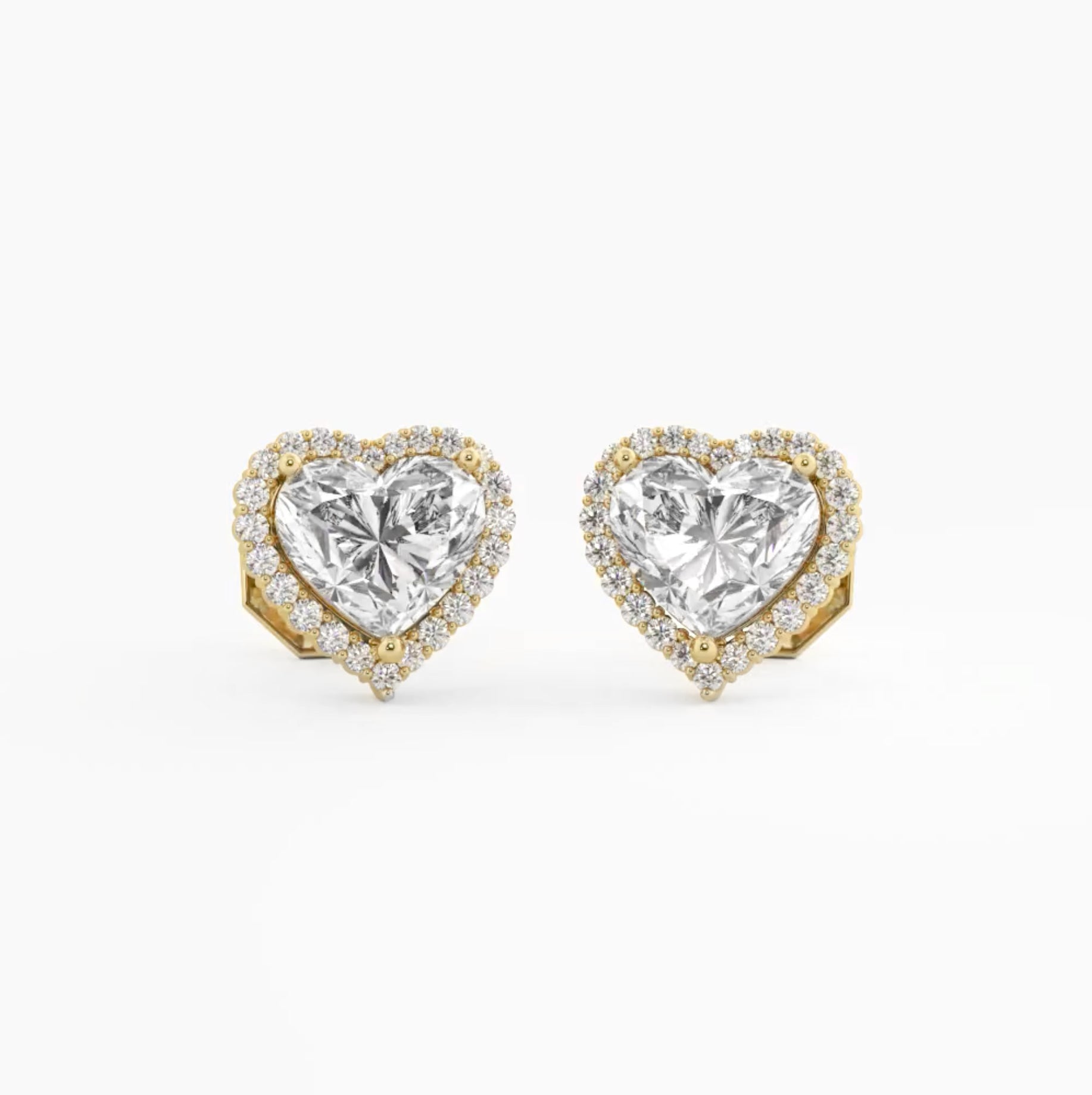 Heart Halo Studs