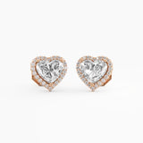Heart Halo Studs