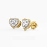 Heart Halo Studs