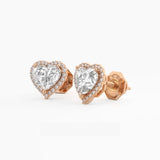 Heart Halo Studs
