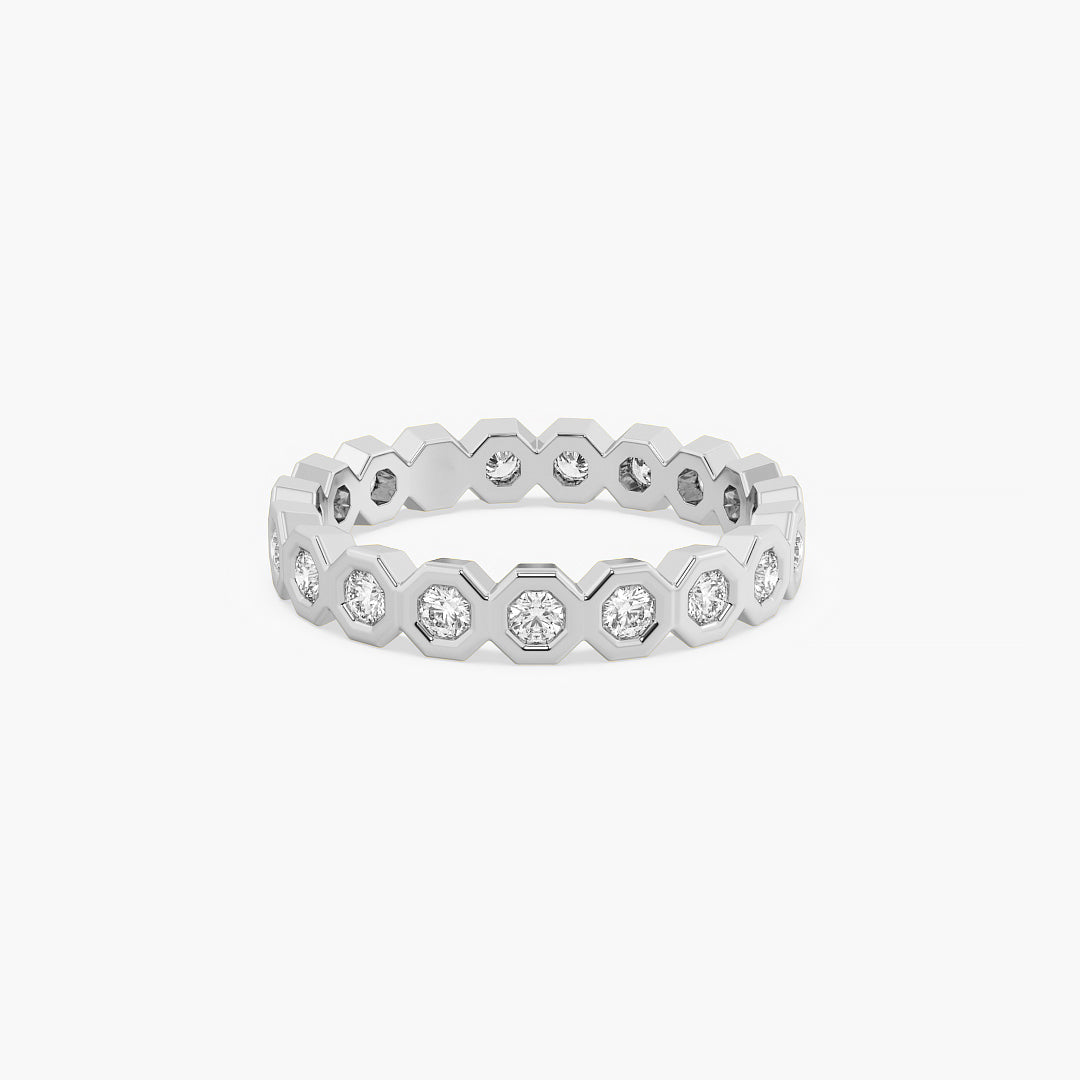The Hexagon Eternity Band