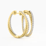 The Dual Tone Pavé Hoops