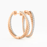 The Dual Tone Pavé Hoops