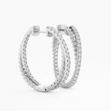 The Dual Tone Pavé Hoops