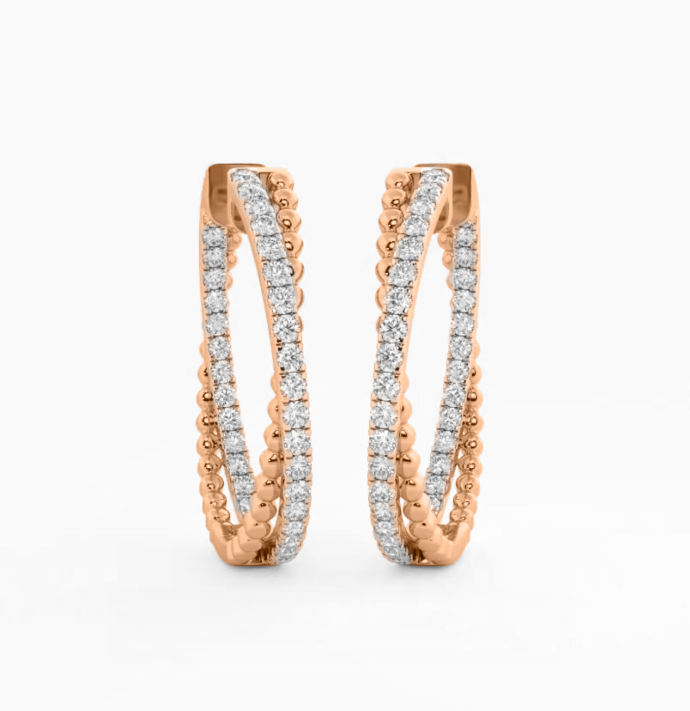 The Dual Tone Pavé Hoops