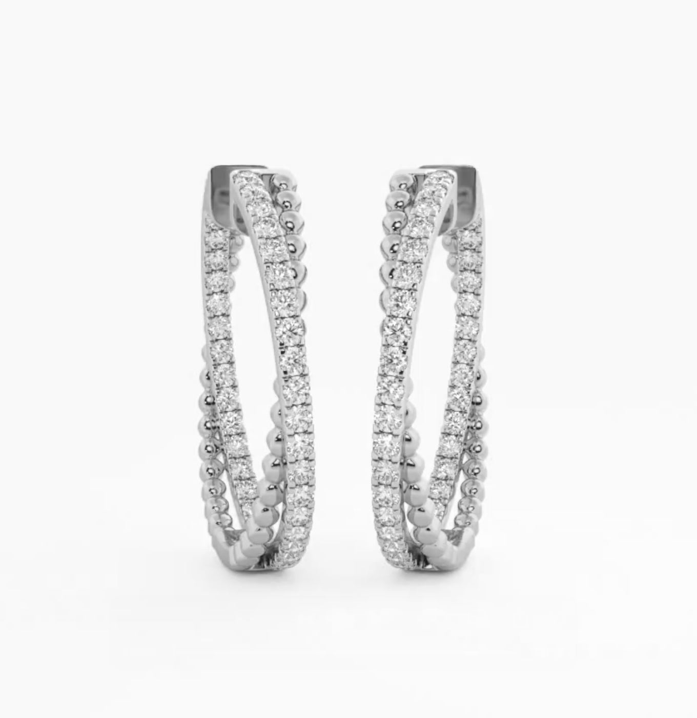 The Dual Tone Pavé Hoops