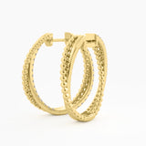 The Dual Tone Pavé Hoops
