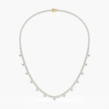 Diamond Drop Tennis Necklace