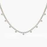 Diamond Drop Tennis Necklace