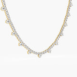 Diamond Drop Tennis Necklace