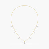 The Mixed Shape Diamond Drop Necklace
