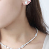 The Emerald Halo Tennis Necklace