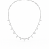 Diamond Drop Tennis Necklace