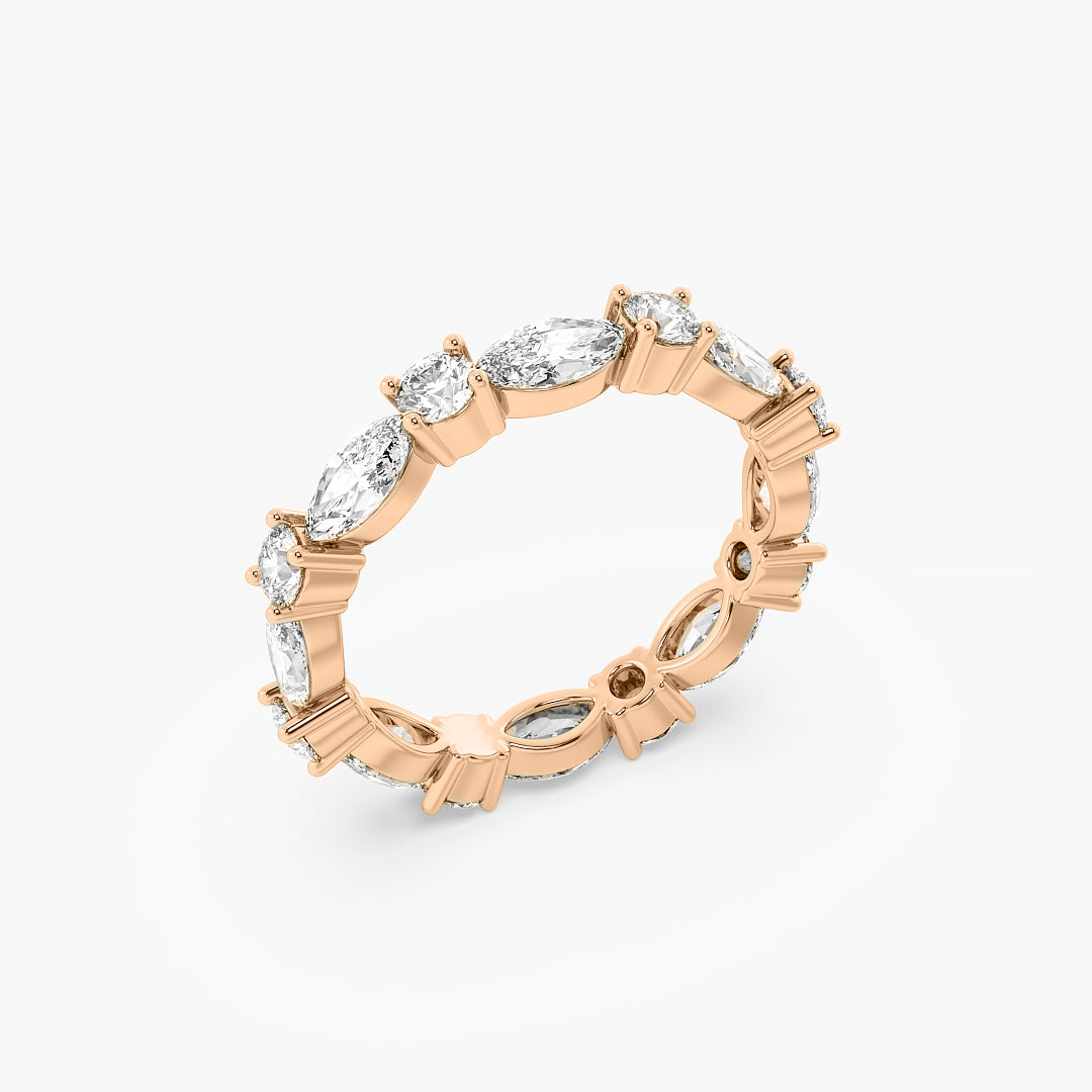 Marquise & Round eternity band