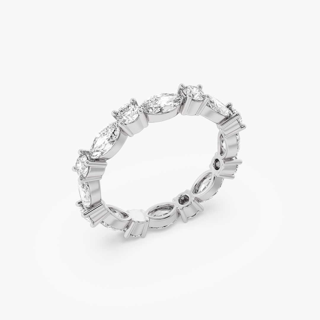 Marquise & Round eternity band