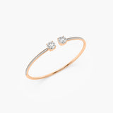 The Twin Solitaire Open Bangle