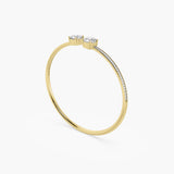 The Twin Solitaire Open Bangle